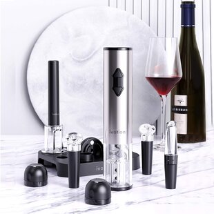 Wine Pourer With Expandable Stainless steel Straw One Touch operated Wine Dispenser Exquisite Electric Wine Aerator Great Wine Lover Gift Instant Aeration for Red and White Wine 