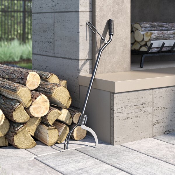 Heavy-Duty 40” Inch Campfire Pit Fireplace Wood Log Grabber Tongs Scissor Tool