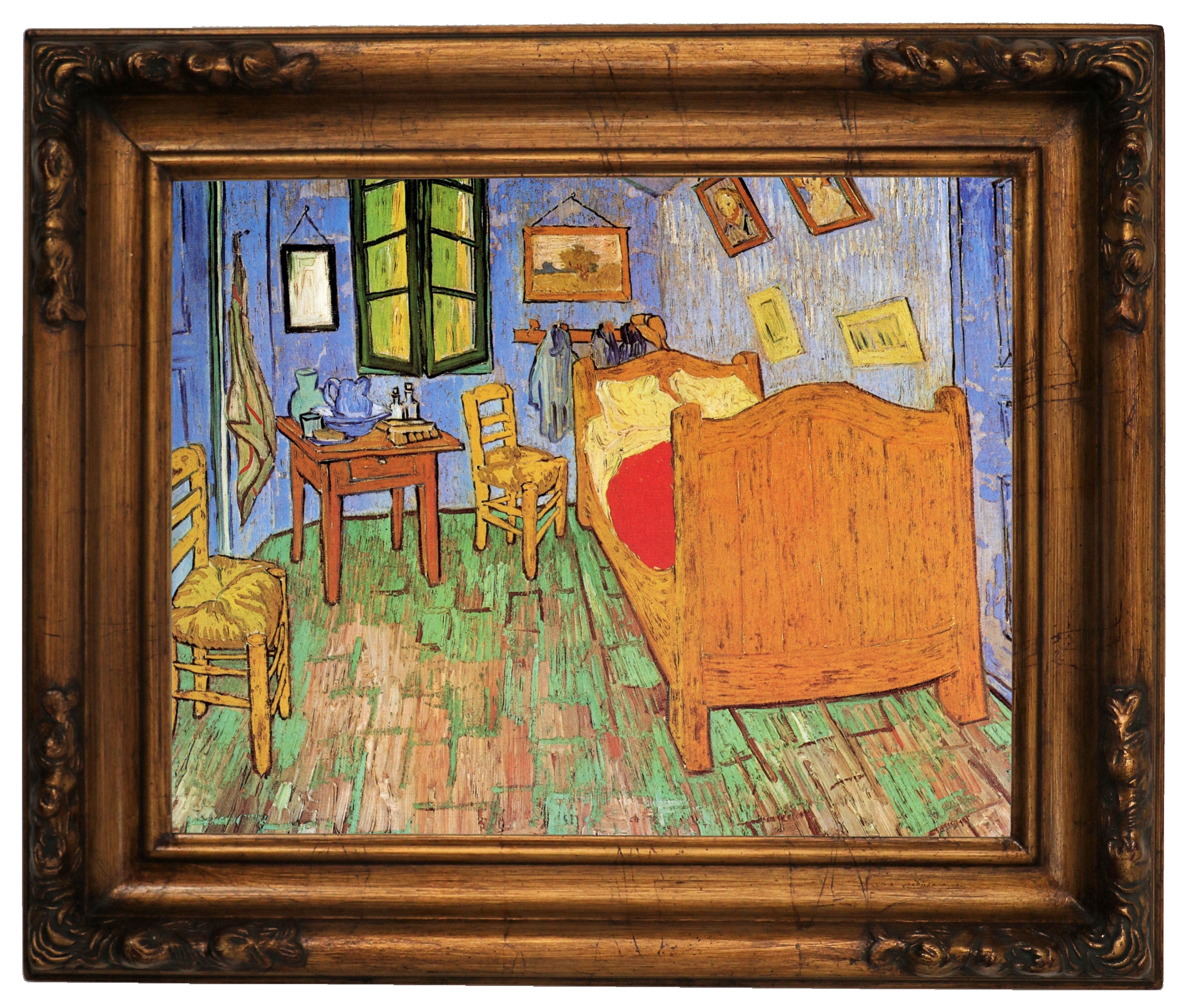 The Bedroom By Vincent Van Gogh Framed Graphic Art Print On Canvas