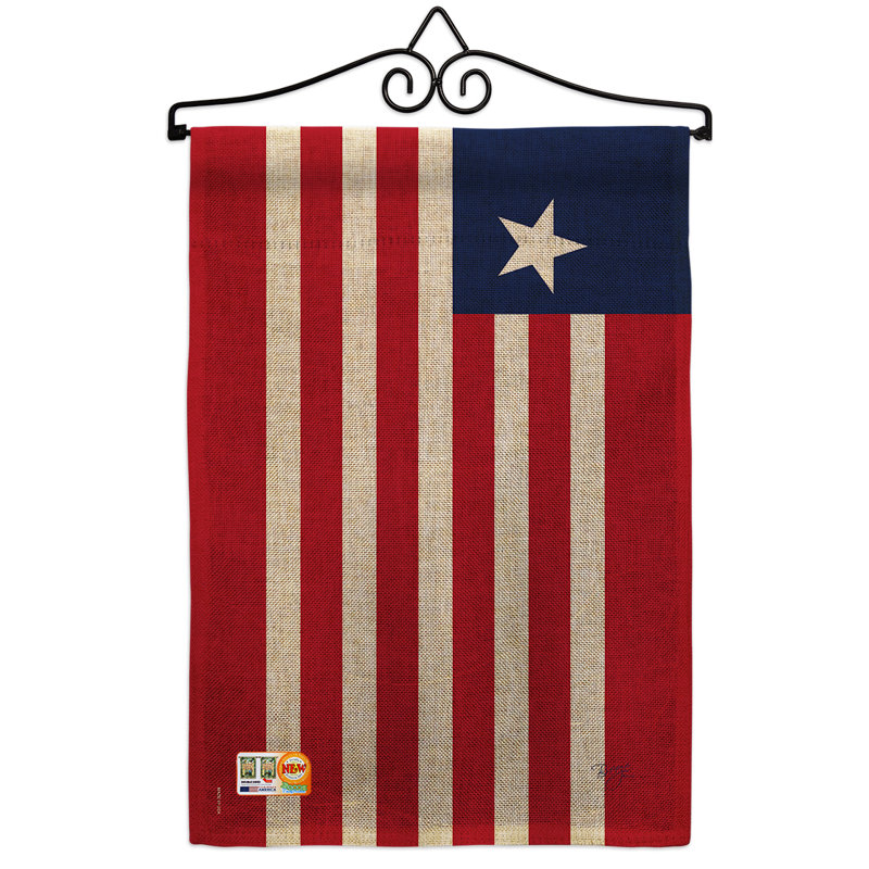 Breeze Decor Liberia 2 Sided Burlap 19 X 13 In Garden Flag Wayfair