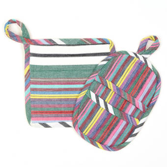 Textiles Plus Inc Printed Three Pots Of Flower Potholder Reviews Wayfair