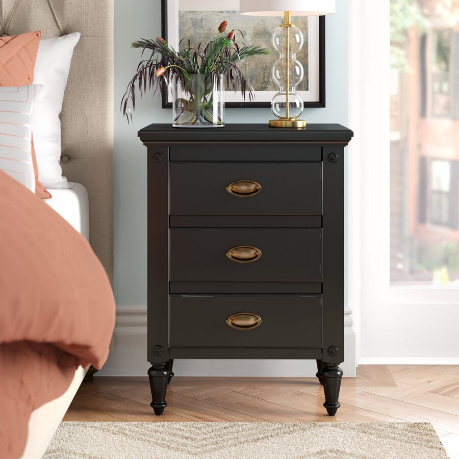 Kali 3 Drawer Nightstand