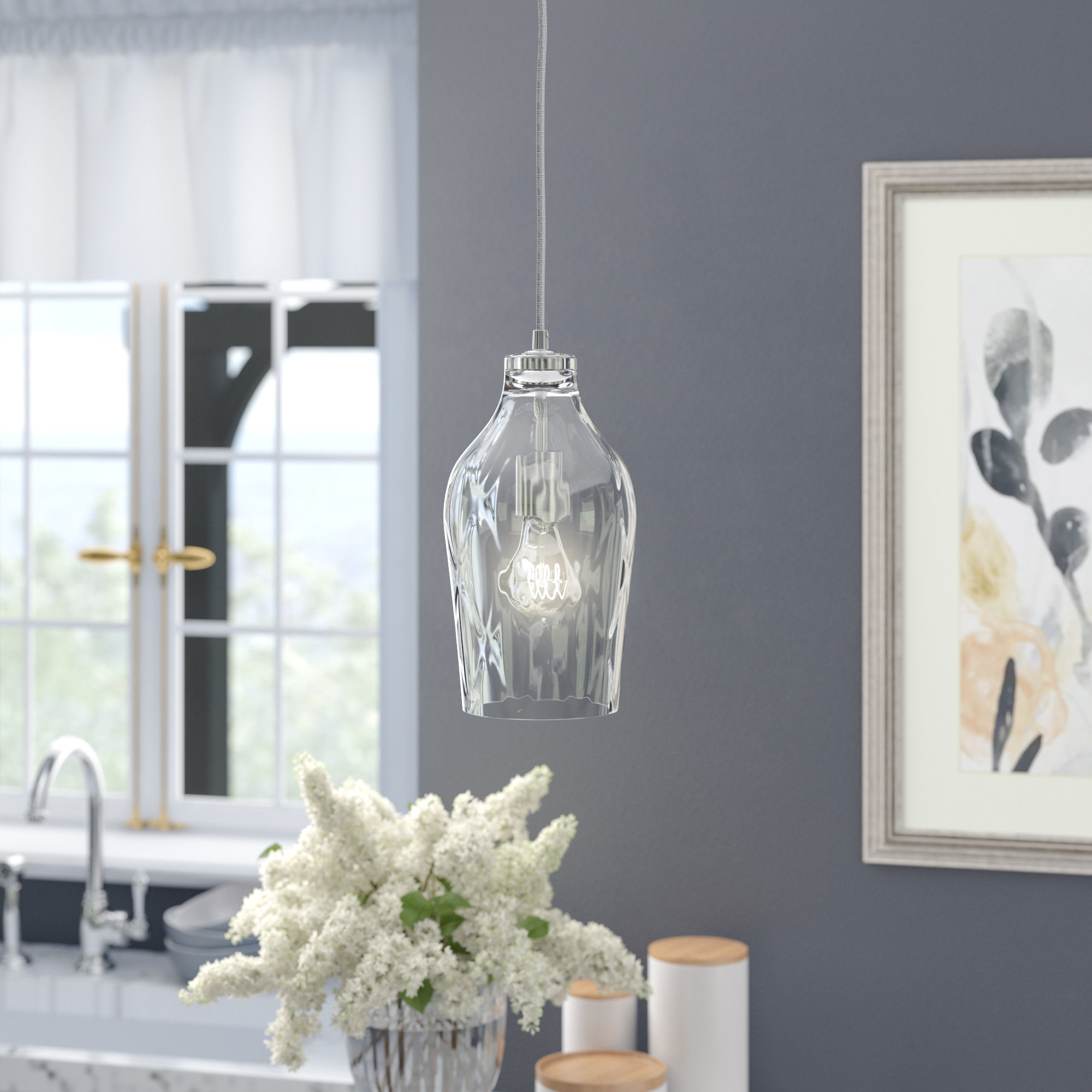 Ebern Designs Lavonne 1 Light Single Bell Pendant Reviews Wayfair
