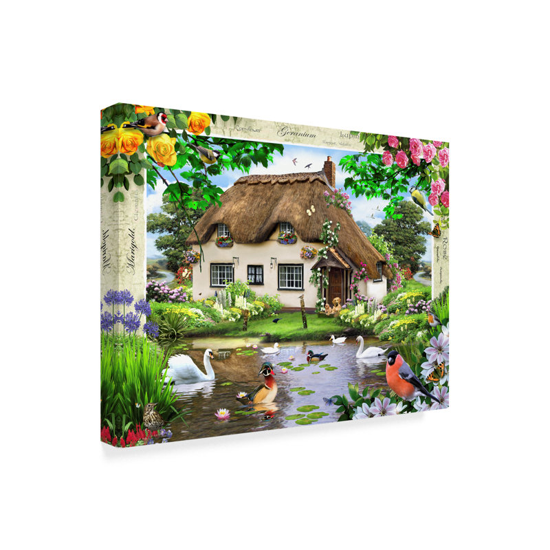 Trademark Art Garden House Acrylic Painting Print On Wrapped
