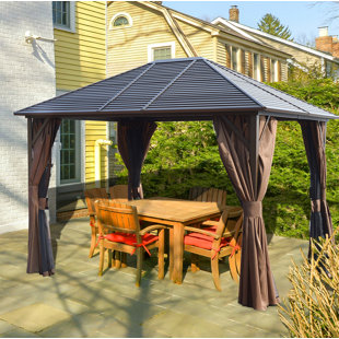 Patio Canopy Wayfair Caesar 10 Ft W X 12 D Aluminum Patio Gazebo