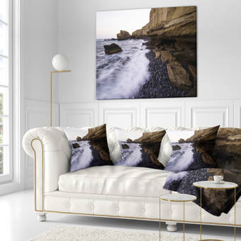 East Urban Home Seashore Photo Rolling Stones At Beach Throw