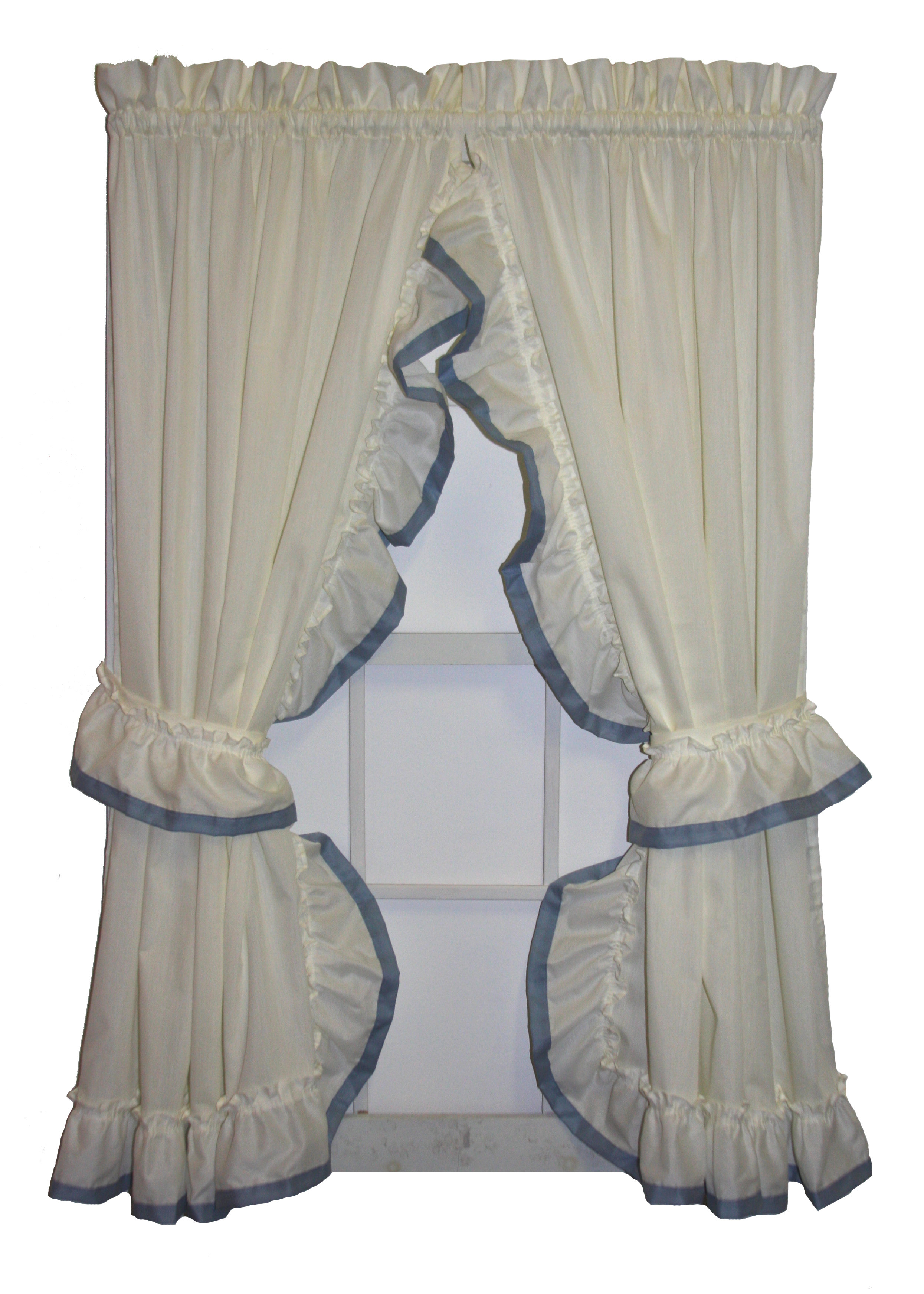 August Grove Howell Banded Edge Ruffled Priscilla Semi Sheer Rod
