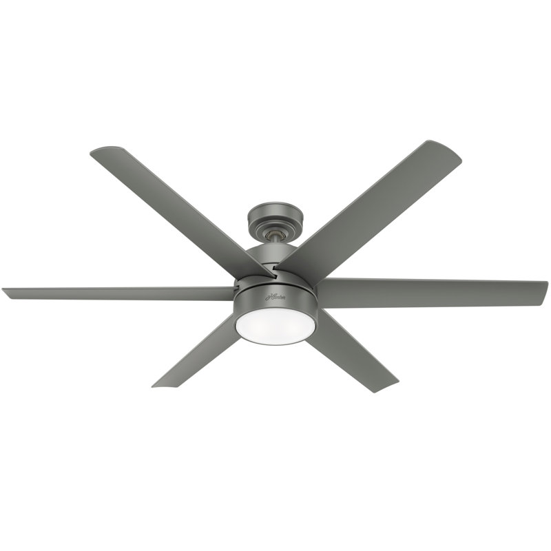60 Solaria 6 Blade Outdoor Led Ceiling Fan And Light Kit Included