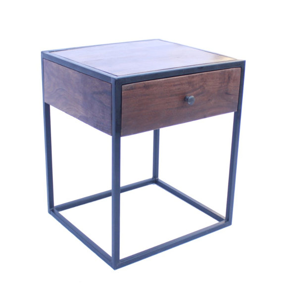 This nightstand stands at the intersection of modern and rustic style. wayfair