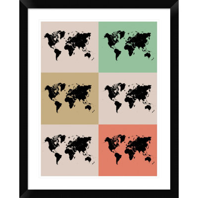 Watercolor Push Pin Extra Large Canvas Print Travel Map Wanderlust World Map-46