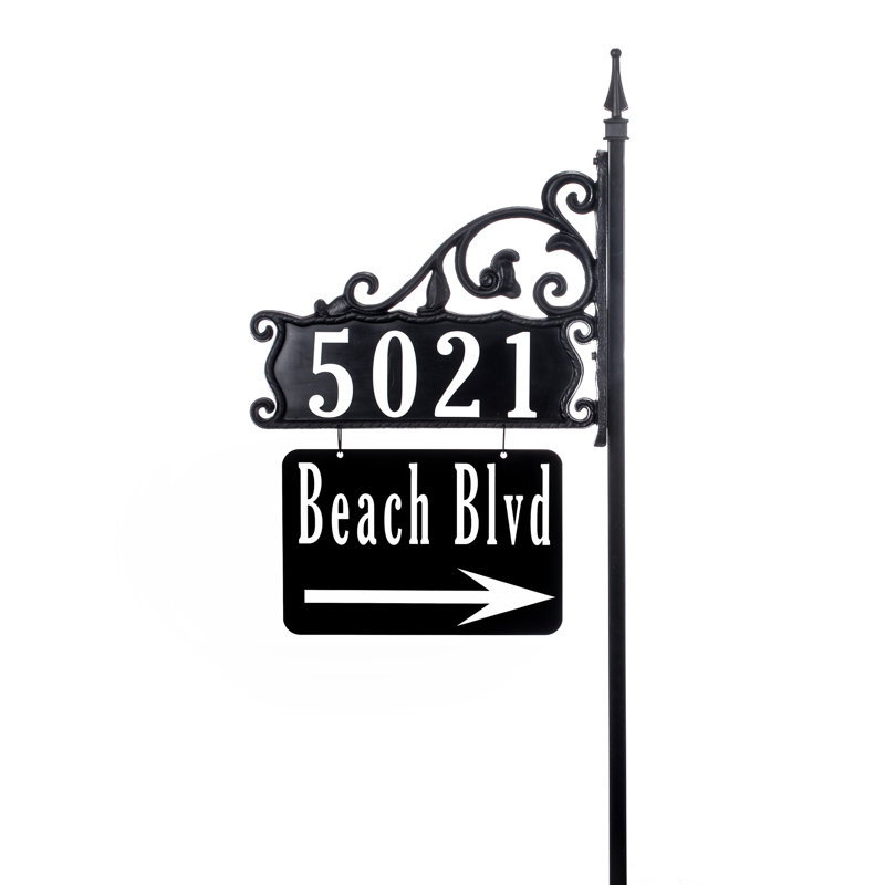 Boardwalk Home 3-Line Double-Sided Reflective Address Sign