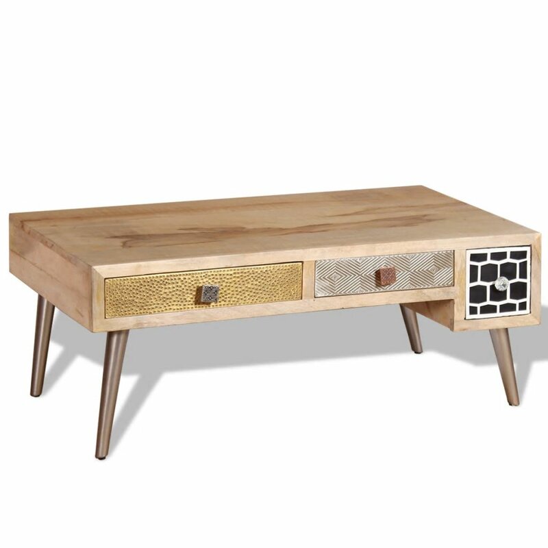 Brayden Studio Jalissa Solid Mango Wood Coffee Table Wayfair Co Uk