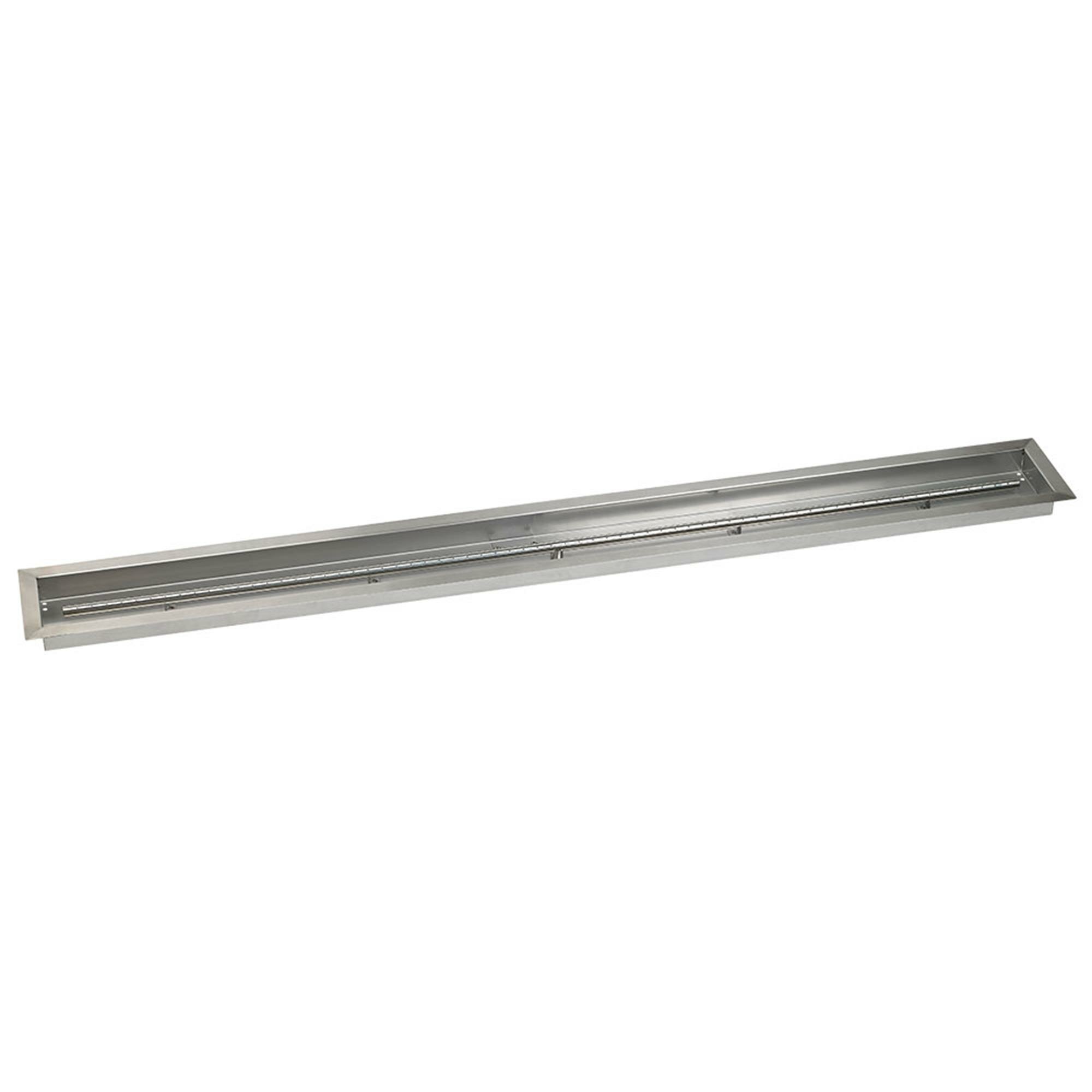 American Fireglass Linear Stainless Steel Drop In Pan With Spark