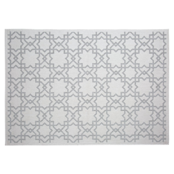 Red Barrel Studio Finnigan Geometric Flatwave Light Gray Indoor Outdoor Area Rug Wayfair