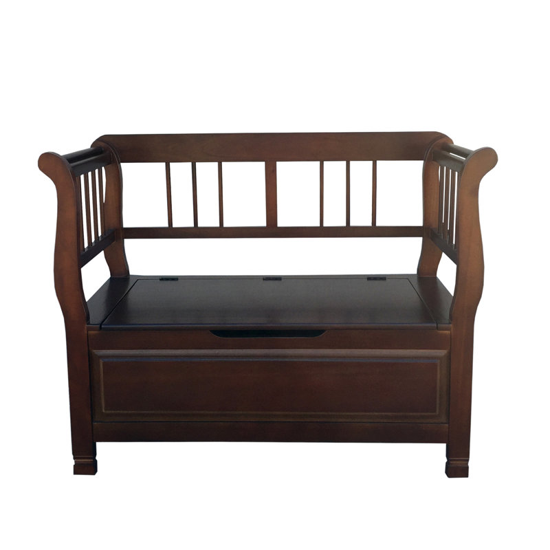 Astoria Grand Alim Lift Trunk Love Seat Wood Storage Bench Wayfair