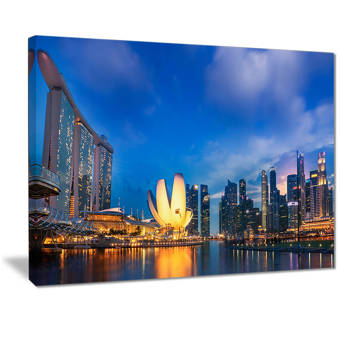 East Urban Home Landscape Of Singapore Cityscape Oil Painting