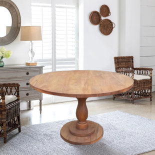 solid maple round dining table