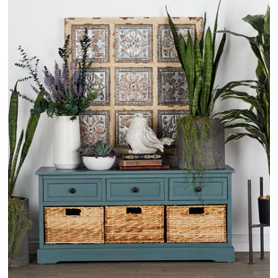 Go to store & view more images Highland Dunes Tecoria Wood Storage Bench