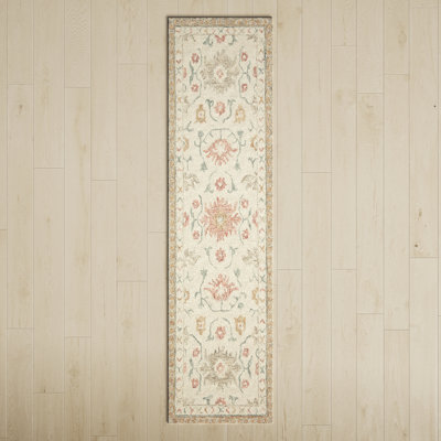 Aden Oriental Hand-Hooked Wool Ivory/Rust Area Rug