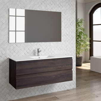Orren Ellis Mcpeak 48 Wall Mounted Single Bathroom Vanity Set Wayfair