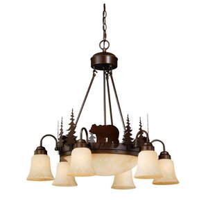 Jensen 9-Light 100W Shaded Chandelier