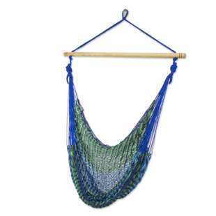 Go to store & view more images Novica Single Person Multicolored Hand-Woven Mayan Artists of the Yucatan Natural Cotton With Accessories Included Swinging Chair Hammock