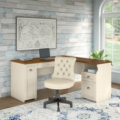 Oakridge Desk And Chair Set Beachcrest Home Color Antique White