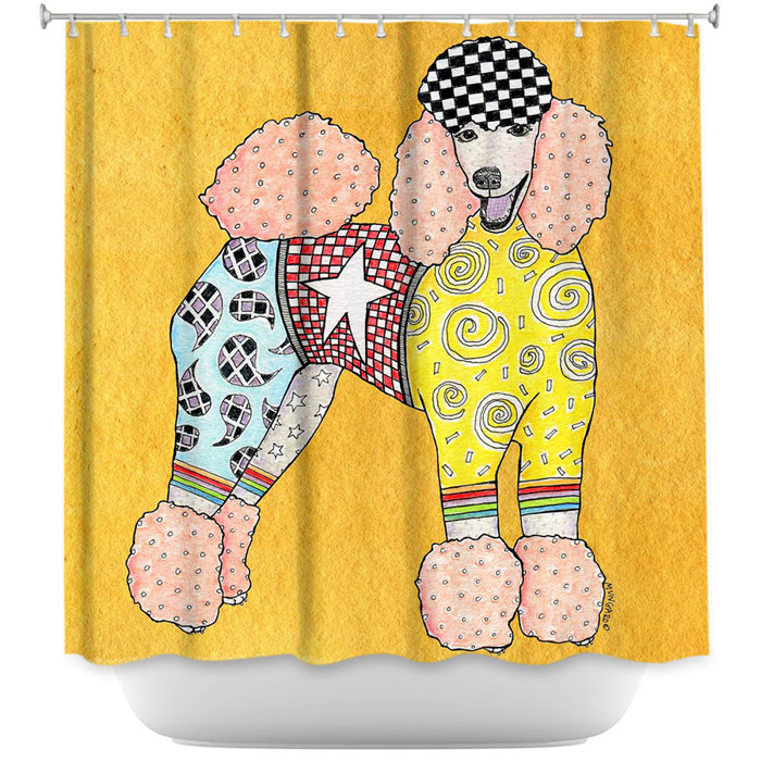 East Urban Home Poodle Dog Single Shower Curtain Wayfair