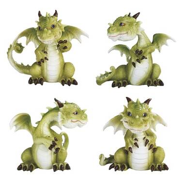 Cute dragon figurine candle holders OOAK