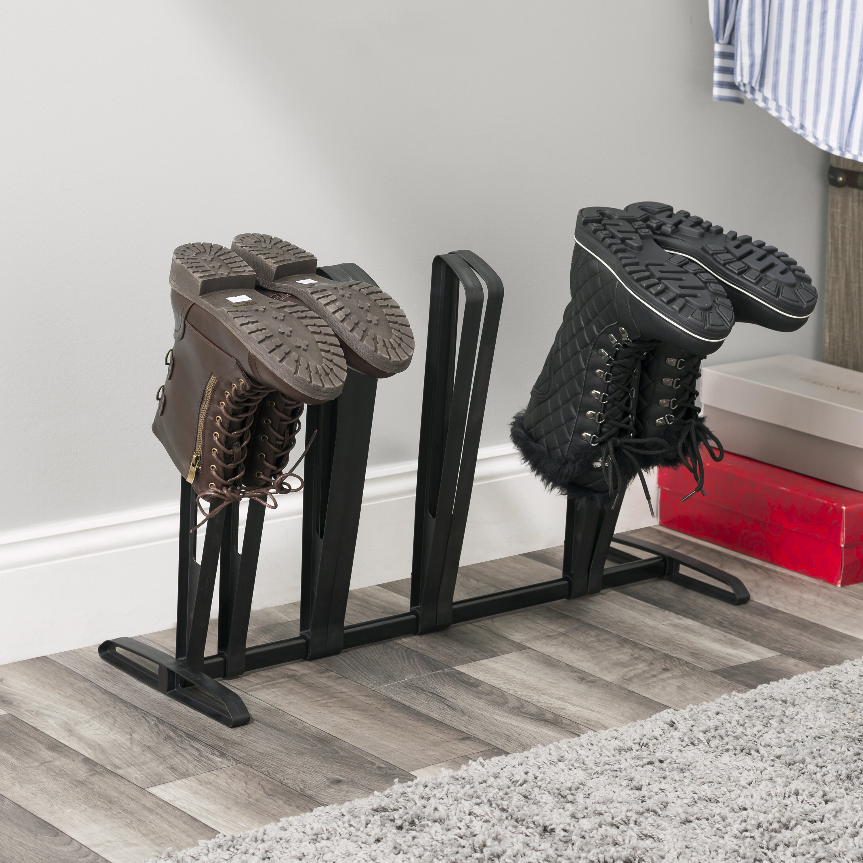 Rebrilliant Adjustable Plastic Boot Rack Organizer Wayfair