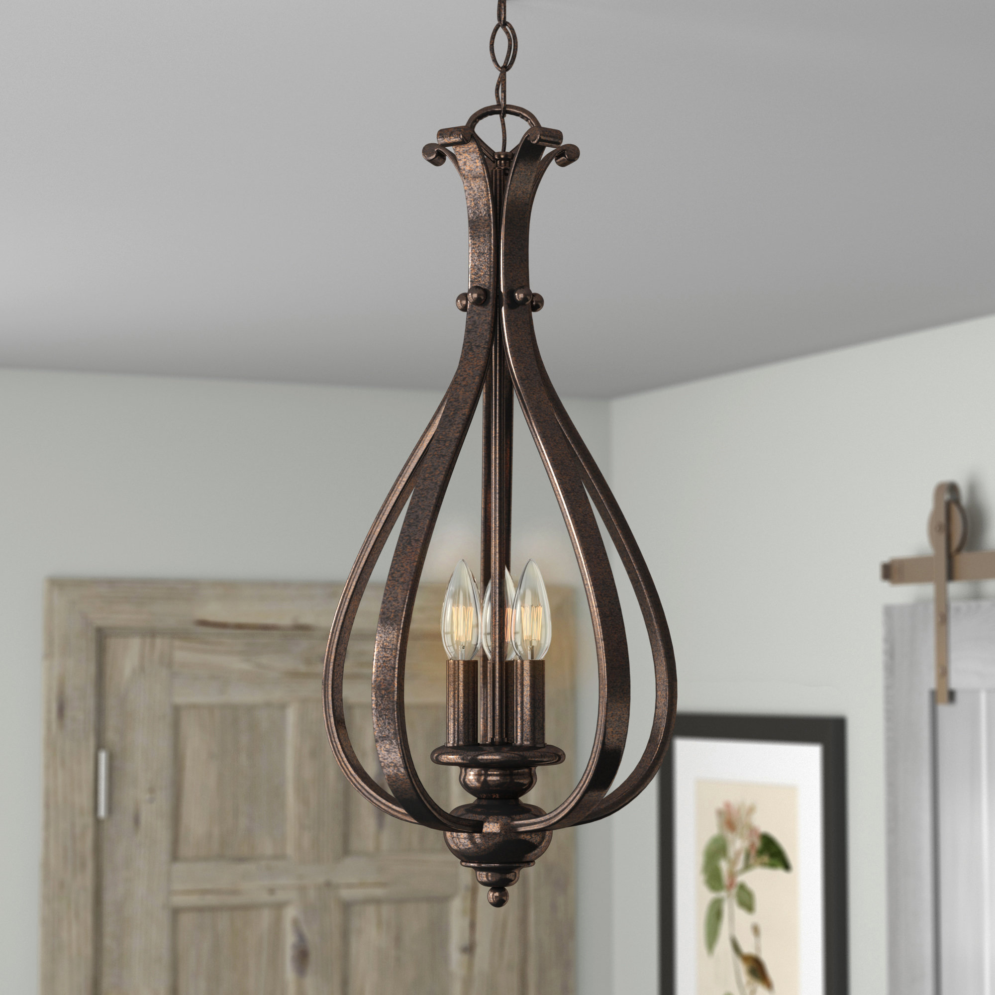 Charlton Home Van Horne 3 Light Foyer Pendant Reviews Wayfair