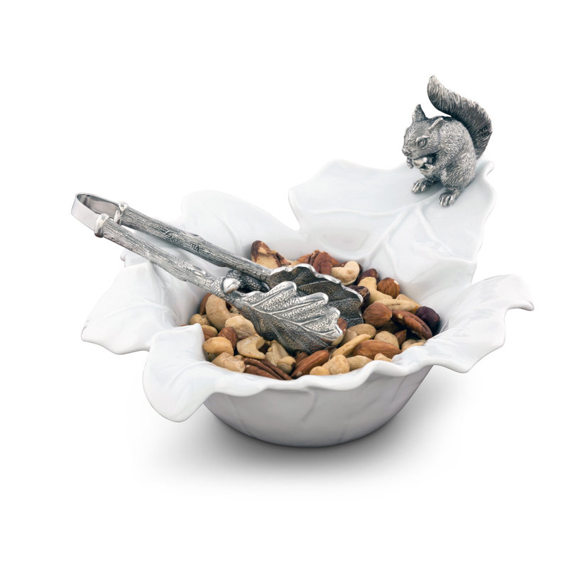Vagabond House Woodland Creatures Leaf Salad Bowl With Standing