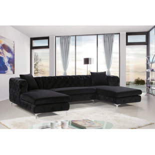Hokku Designs Black Sectional Wayfair