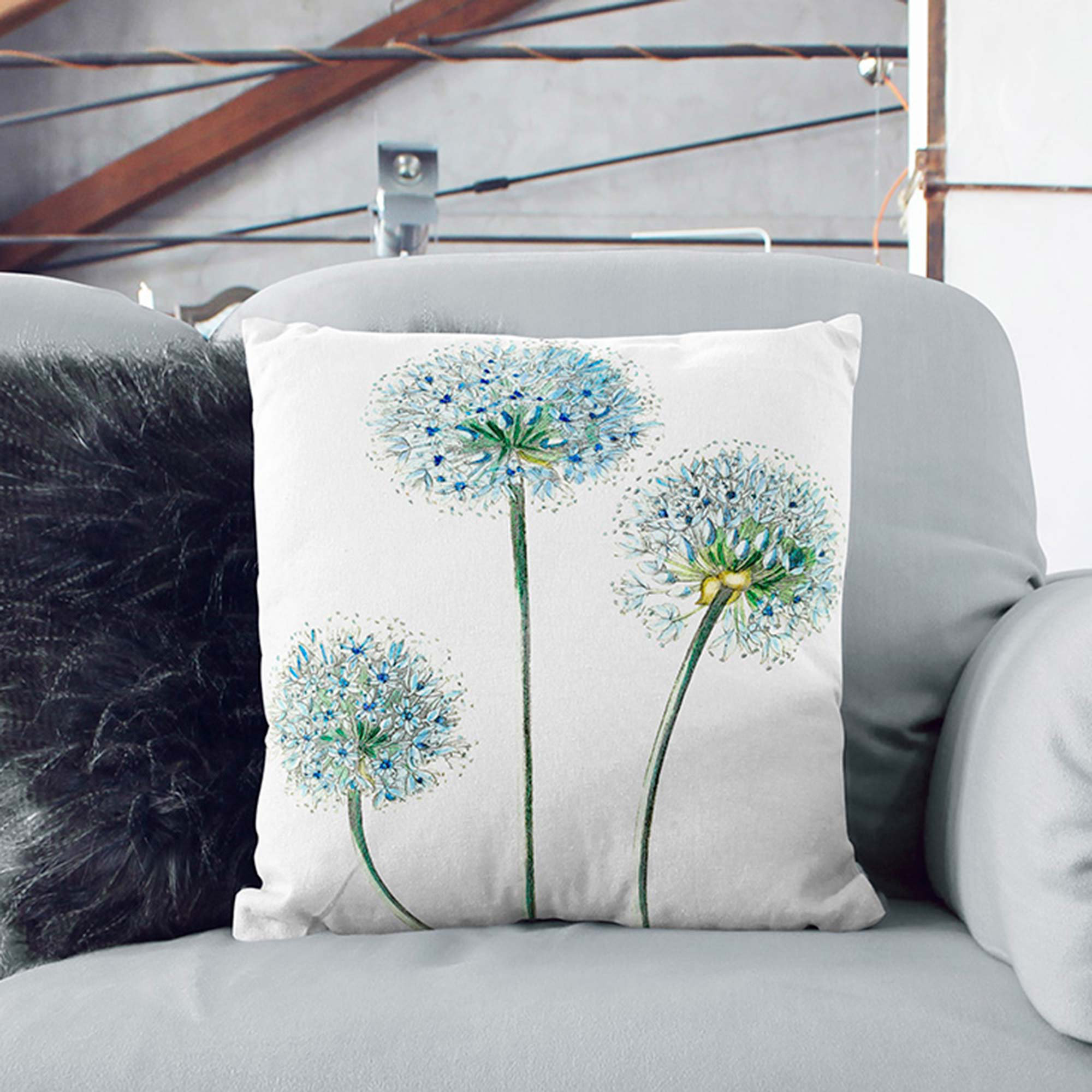 dandelion throw pillow