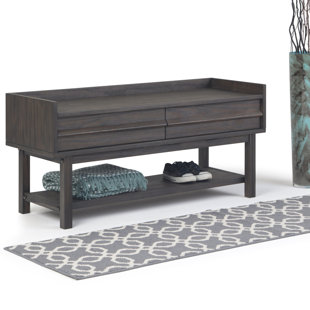 Bounds Entryway Wood Storage Bench
