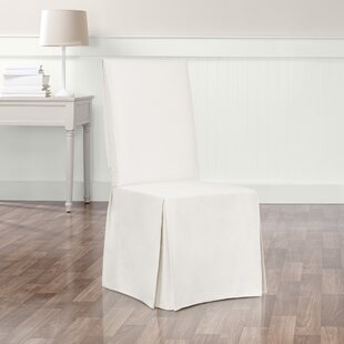 Essential Twill Box Cushion Dining Chair Slipcover By Sure Fit