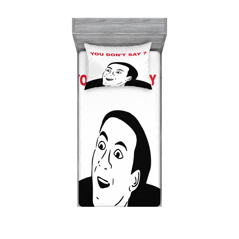 East Urban Home Groovy Guy Meme Face Laughing Gestures Human Expression Sheet Set Wayfair