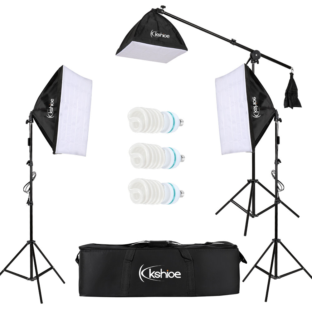 Continuous Lighting Softbox Studio Kit 2x 150W Photography Light Stand Photo UK 