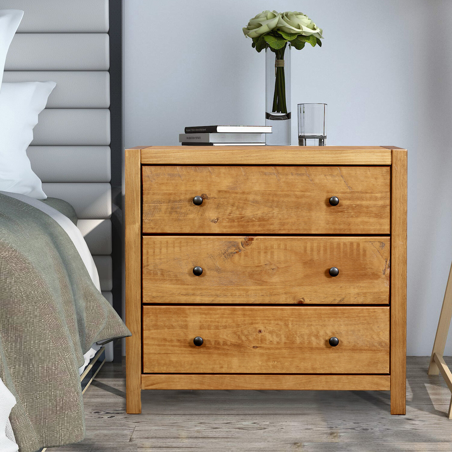 Wrought Studio Amesfield 3 Drawer Dresser Reviews Wayfair