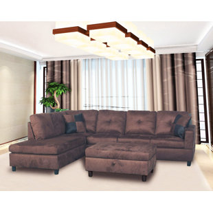 Go to store & view more images Eliseo Sectional with Ottoman by Ebern Designs