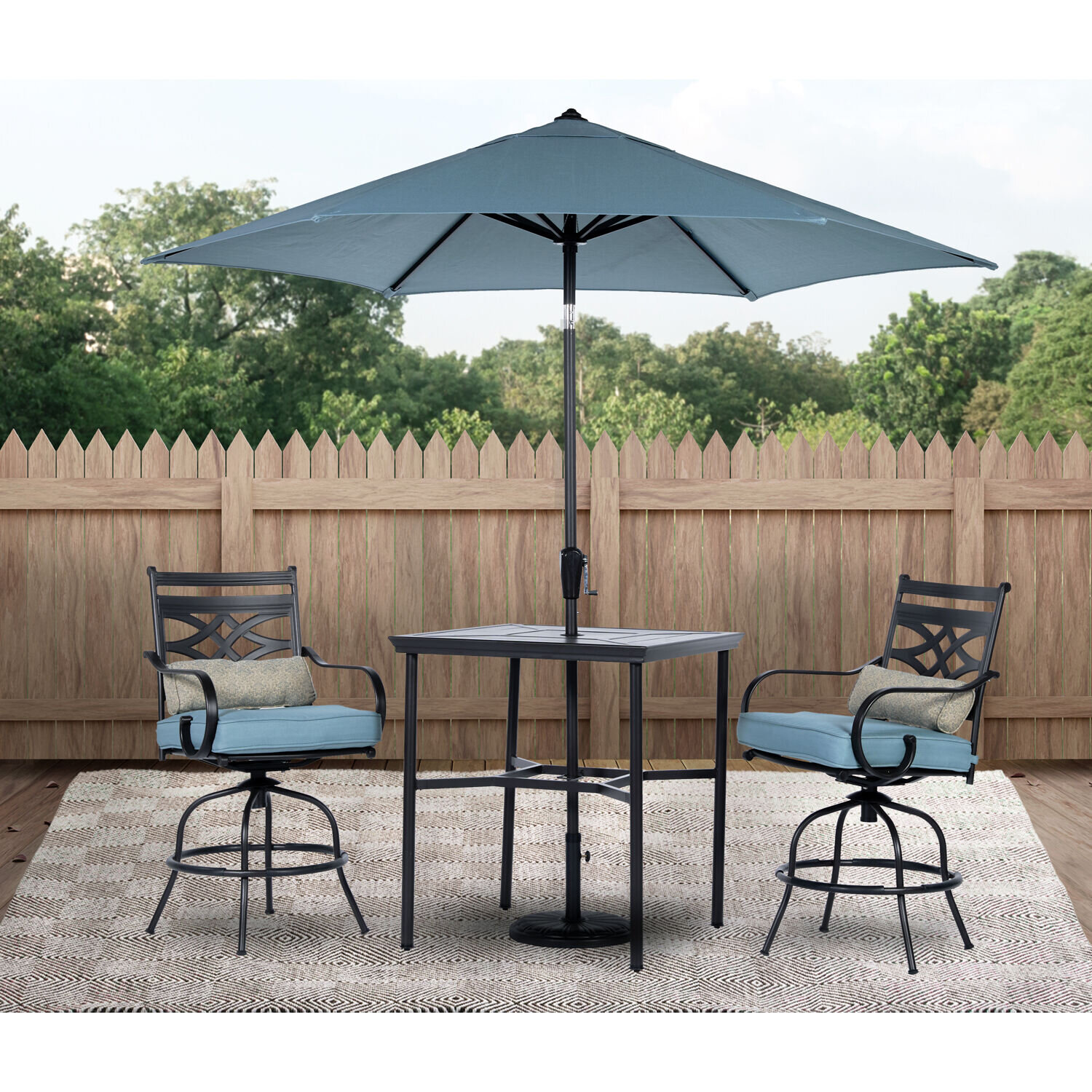 2 person patio set with umbrella