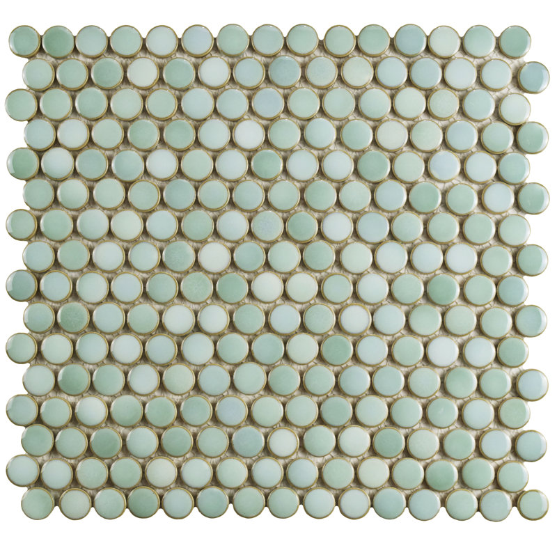 Elitetile Penny 0 8 X 0 8 Porcelain Mosaic Tile Reviews Wayfair