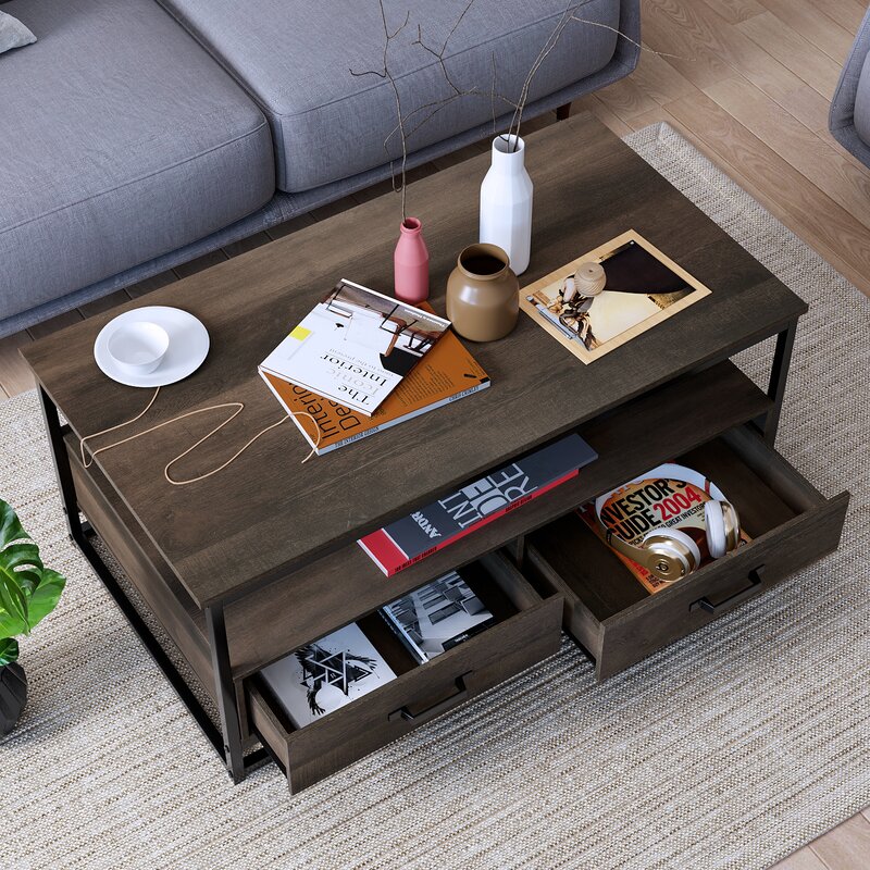 southside frame single coffee table with storage