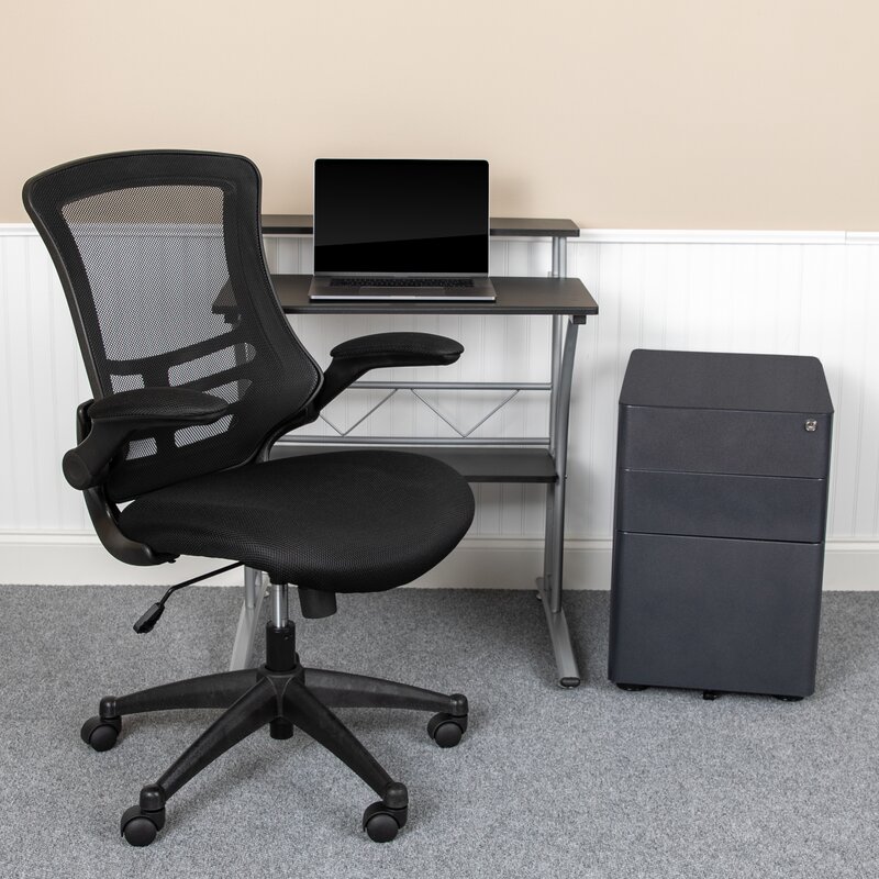 Symple Stuff Natalya Ergonomic Desk Chair And Filing Cabinet Set