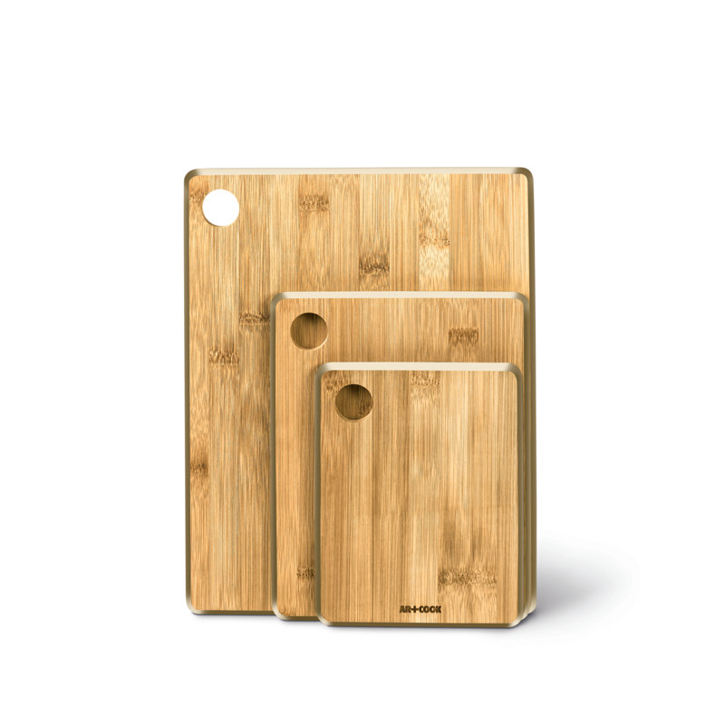 Art And Cook 3 Piece Bamboo Cutting Board Set Wayfair