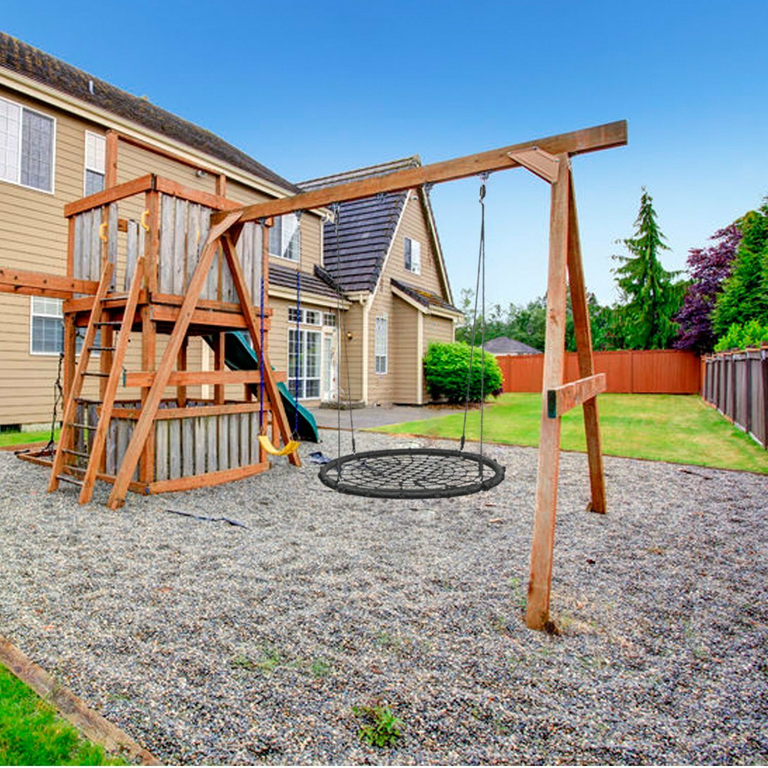 Platform Swing Seat With Chains