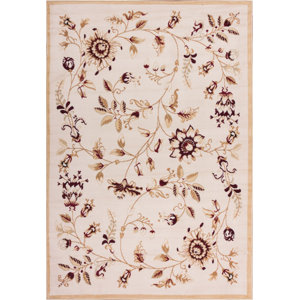 Aldenport Sunflower Fields Ivory Area Rug