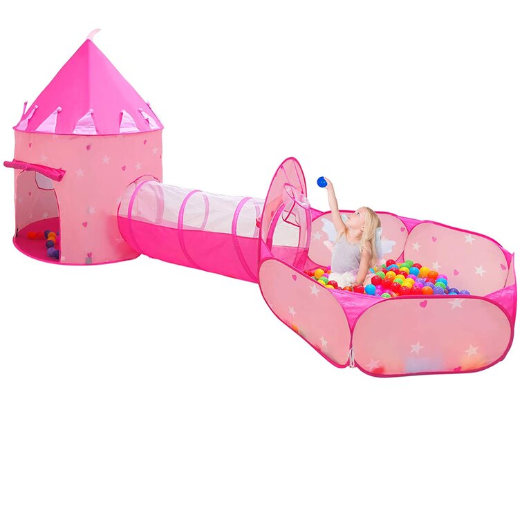 Indoor Toy! SUPER FAST SHIP!! 3pc Kids Princess Castle Play Tents & Tunnel Set 