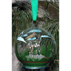 Light Up Glass Giraffe Ornament