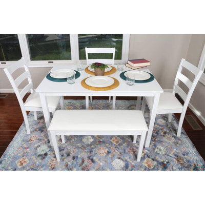 Duke 5 - Person Solid Wood Dinning Set (Incomplete, Box 1/2 ) (Black)